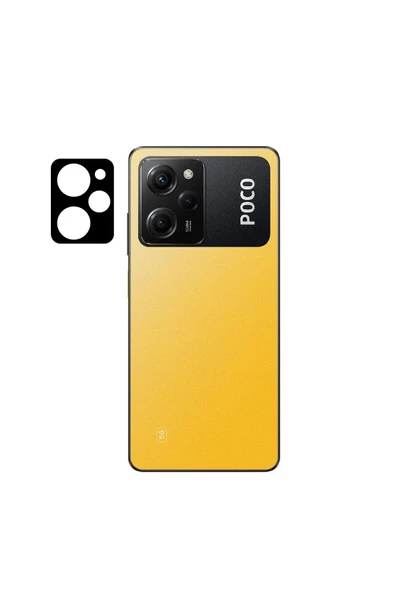 Xiaomi Poco X5 Pro Kamera Lens Koruyucu Siyah Çerçeveli Korunaklı (3d K.c) Siyah