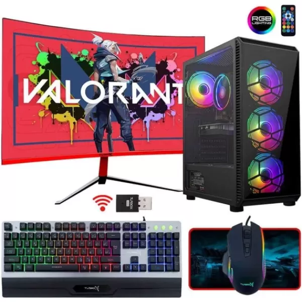 Turbox Tx45 i7 860 8GB Ram 256GB SSD 4GB EK. 23.6 inç Curved Masaüstü Oyun Pc Bilgisayarı