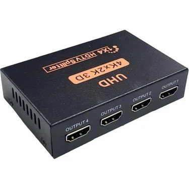 HDMI SPLİTTER 1X4 4 PORT HDMI ÇOKLAYICI 1000MBPS KABLO ÇOKLAYICI