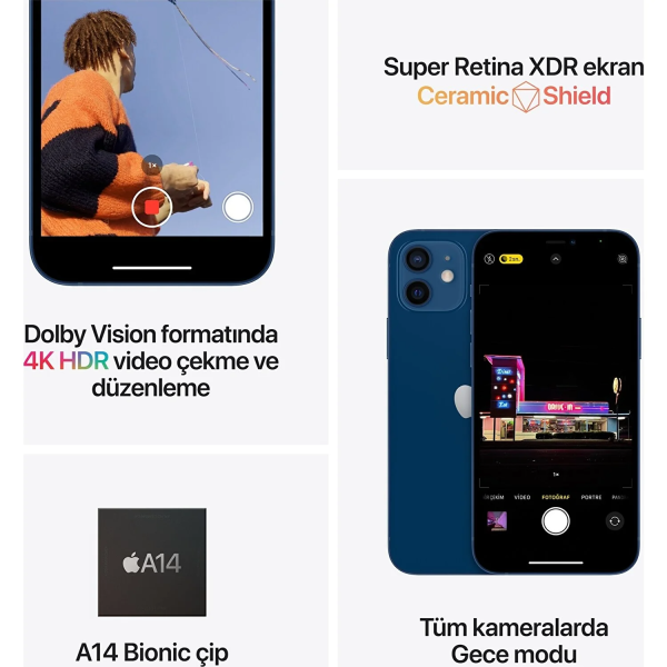 Apple iPhone 12 128 GB (Teşhir - 24 Ay Mağaza Garantili) - Görsel 3