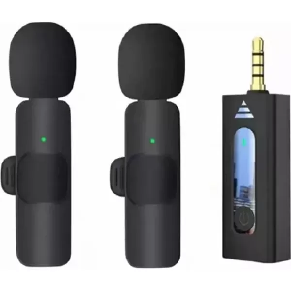 Amfi Ve Hoparlör Için Kablosuz Yaka Mikrofon Çiftli 3.5mm Aux (TELEFON UYUMLU DEĞİLDİR) K35