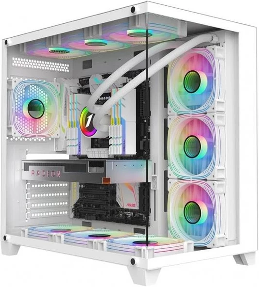 DFS Gaming WHITE-GAREN RYZEN 7 7800X3D-RTX 4070 TI SUPER-B650-1TB M.2-32GB DDR5 RAM OYUNCU BİLGİSAYARI