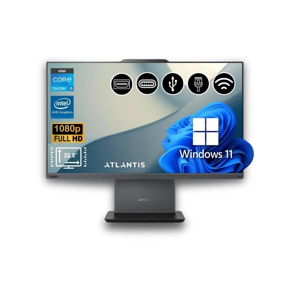 Lenovo ThinkCentre neo 50a 24 Gen 5 I5-13420H 32GB 1TB M.2 SSD  12SC000QTR  ATL34 23.8" W11Pro  All In One Bilgisayar