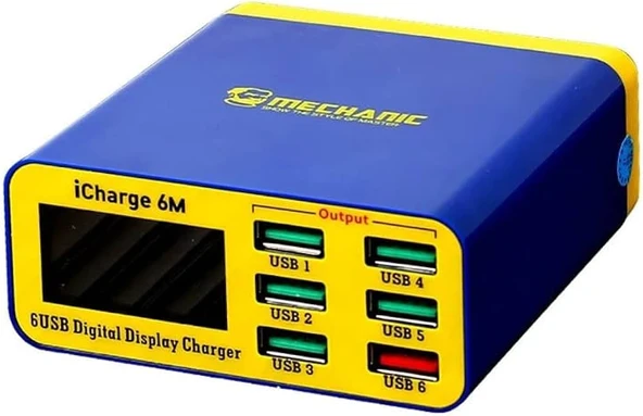MECHANİC İCHARGE 6M 6 PORT USB AMPER ÖLÇER HIZLI ŞARJ