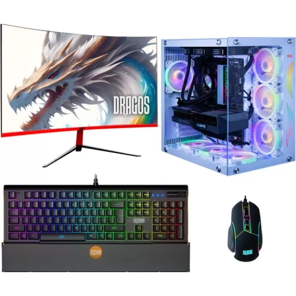 Dragos DRx6145 Ryzen 7 5700X 16GB Ram 1TB M.2 NVMe SSD 8GB RTX4060Ti 27 İnç 165Hz Curved Monitör Oyuncu Bilgisayarı