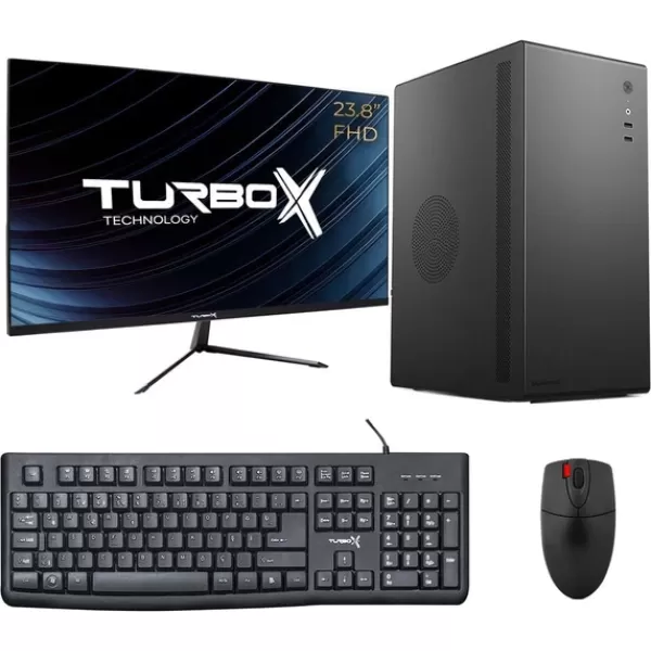 Turbox Tx5930 i5 9400 16GB DDR4 Ram 256GB SSD 23.8 inç FHD Monitör Masaüstü Ofis Hazır Sistem