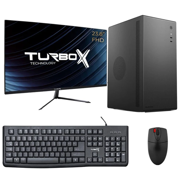 Turbox Tx5930 i5 9400 16GB DDR4 Ram 256GB SSD 23.8 inç FHD Monitör Masaüstü Ofis Hazır Sistem