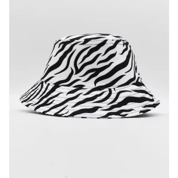 Zebra Desen Bucket Şapka