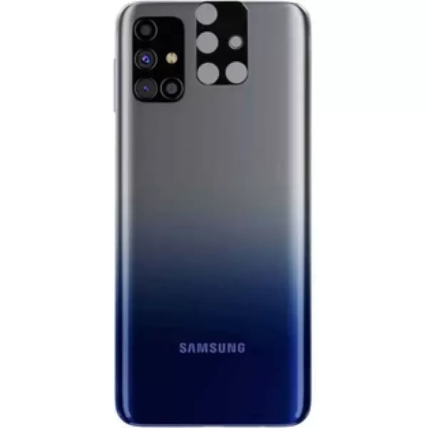 Samsung Galaxy M31S Kamera Lens Koruyucu Siyah Çerçeveli Korunaklı (3D K.C) Siyah