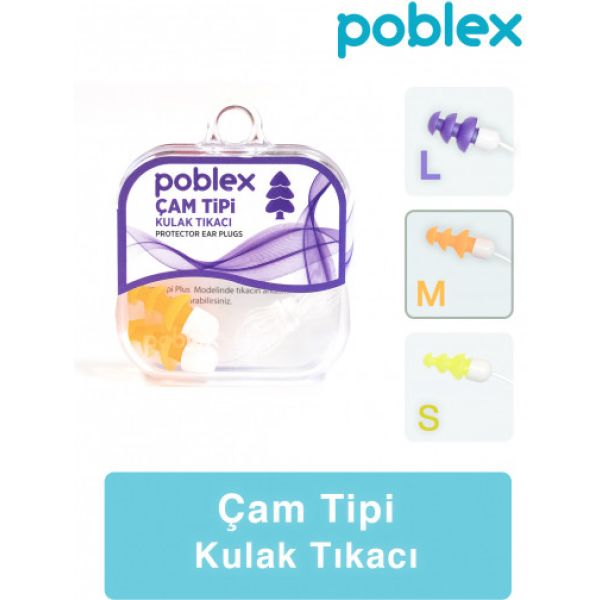POBLEX Çam Tipi Kulak Tıkacı - Medium