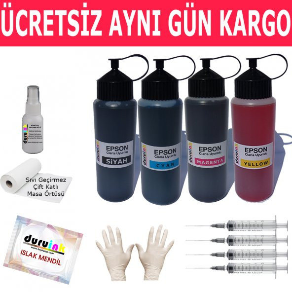 EPSON Stylus DX8400 UYUMLU 4X500ML MUADİL MÜREKKEP SETİ DURUINK 4 RENK