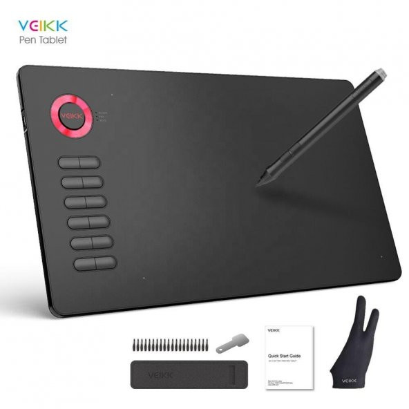 Veikk A15 Pro 10 x 6" 8192 Level 5080 LPI Grafik Tablet + Kalem