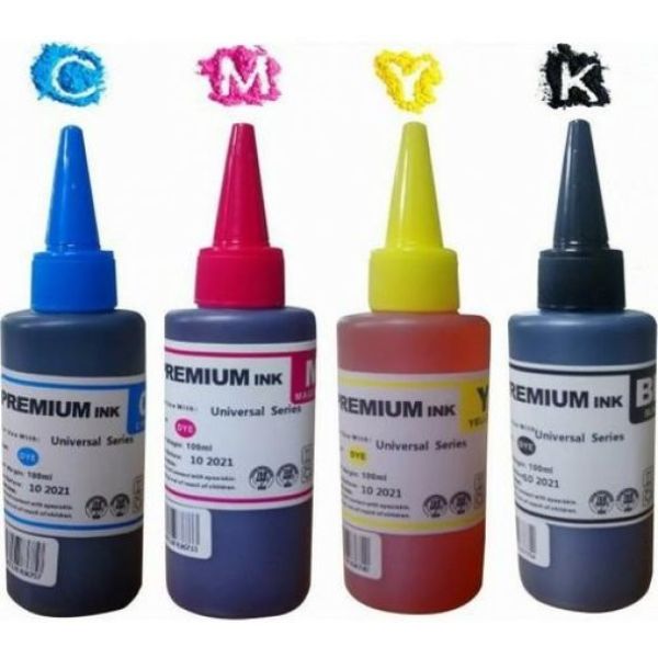 Photo Print Premium Epson T664 L3050 L3060 L3070 Uyumlu 4 Renk Kaliteli Mürekkep Seti 4 x 100 ml