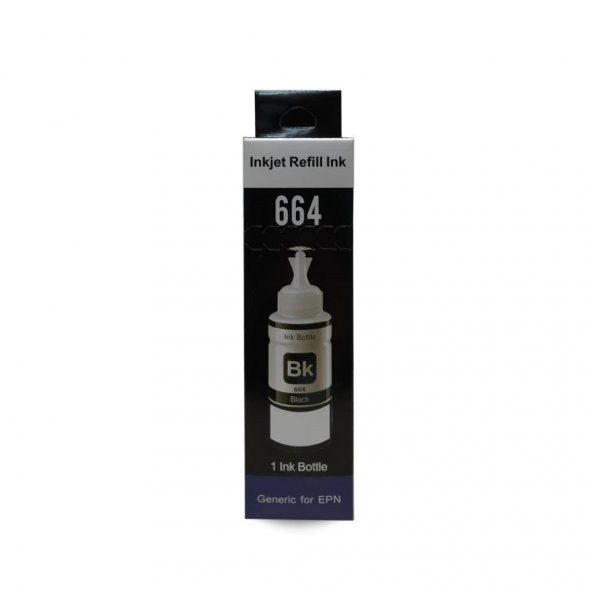 Epson T664 Uyumlu Siyah İthal Muadil Mürekkep 70Ml(YENİ ÜRÜN)