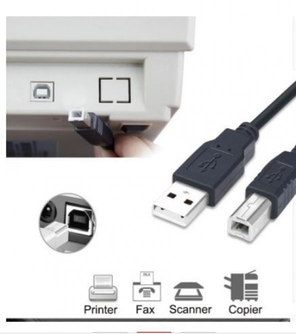 Bilgisayar Usb Yazıcı Kablosu Printer Kablosu 1,5 Metre