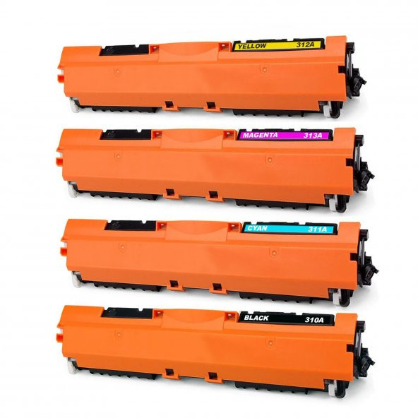 For Hp LaserJet Pro 100 Color MFP M175a Toner Takım Yüksek Kapasite Muadil 4 Renk CMYK