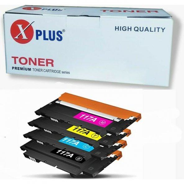 Xplus Color Laser Yazıcı Mfp 178NW Hp 117A 4 Renk Ithal Toner Seti 1.000 Sayfa Chipsiz