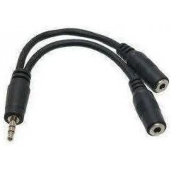 Kulaklık Çoklayıcı 3.5 Mm Erkek/2 Stereo Dişi 20 Cm Kablo