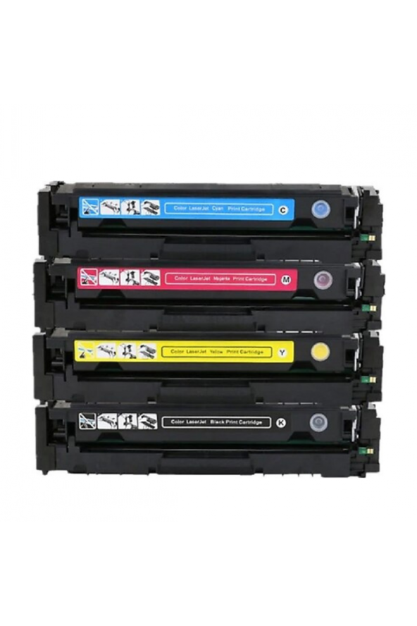 SRToner Hp 203A-CF540A / Canon CRG-054 Muadil CMYK Toner Seti