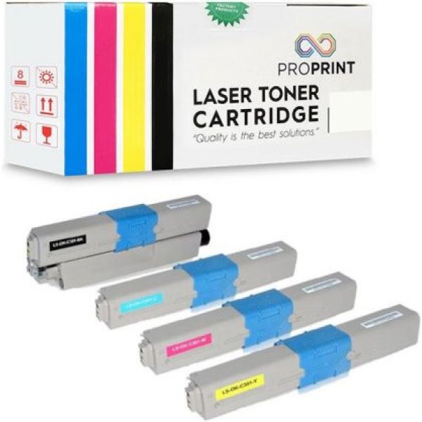 TKPrint Oki C301 Muadil Toner Seti 4 Renk CMYK MC342