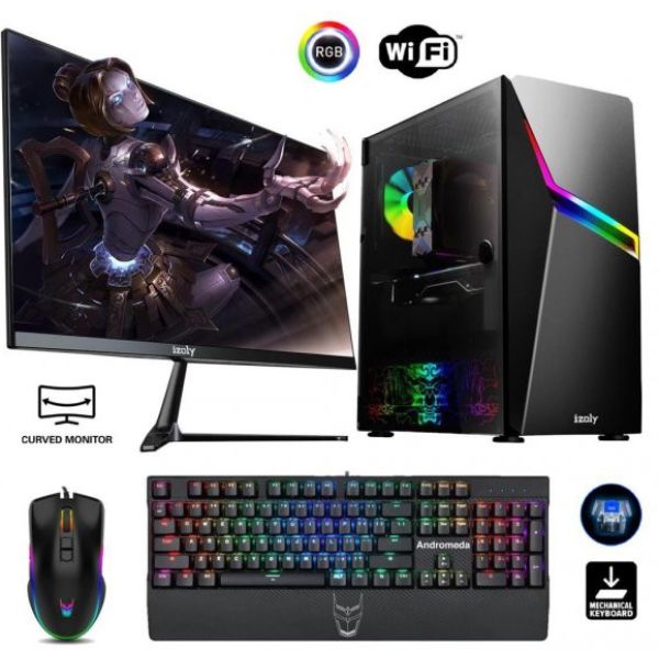 İzoly Darkness i5-10400F 8GB 256GB M.2 NVMe RX550 4GB 24" Oyuncu Masaüstü Bilgisayarı