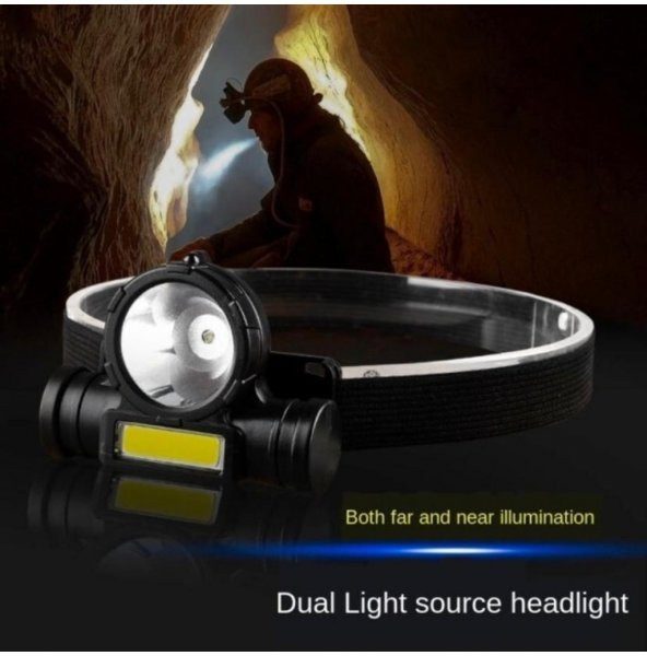 Güçlü Mini Led Şarj Edilebilir P50 Cob Başkanı El Feneri Dahili Pil Balıkçılık Avcılık Kafa Lambası