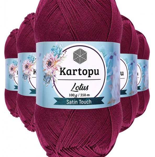5 Adet Lotus Bikini Büstiyer Bluz Örgü İpi  K747 Mürdüm