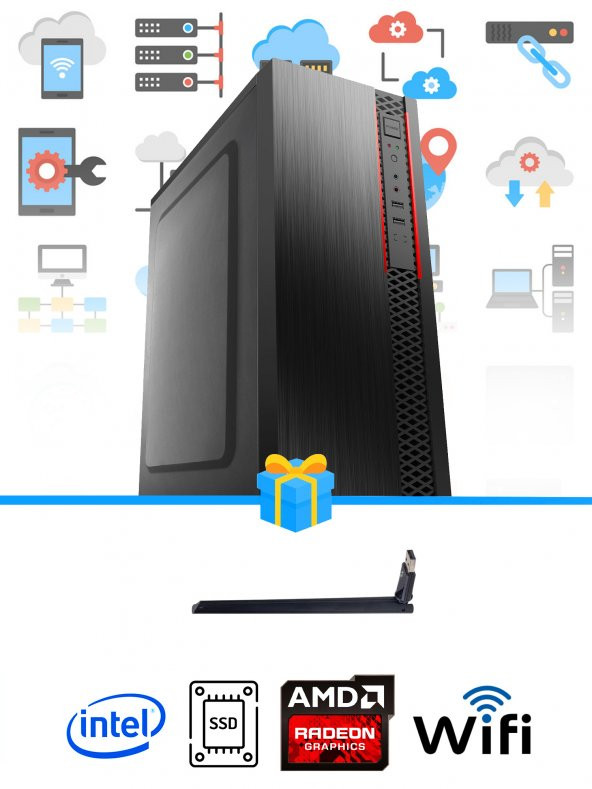 RAMTECH WORKFORCE OF310-128 i3-10100F 8GB RAM 256GB SSD R5 230 MASAÜSTÜ OFİS BİLGİSAYAR