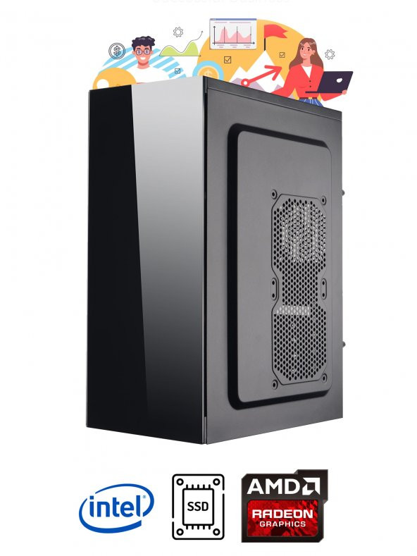 RAMTECH WORKFORCE WF390 i5-10400F 16GB RAM 256GB SSD R5-230 MASAÜSTÜ OFİS BİLGİSAYARI