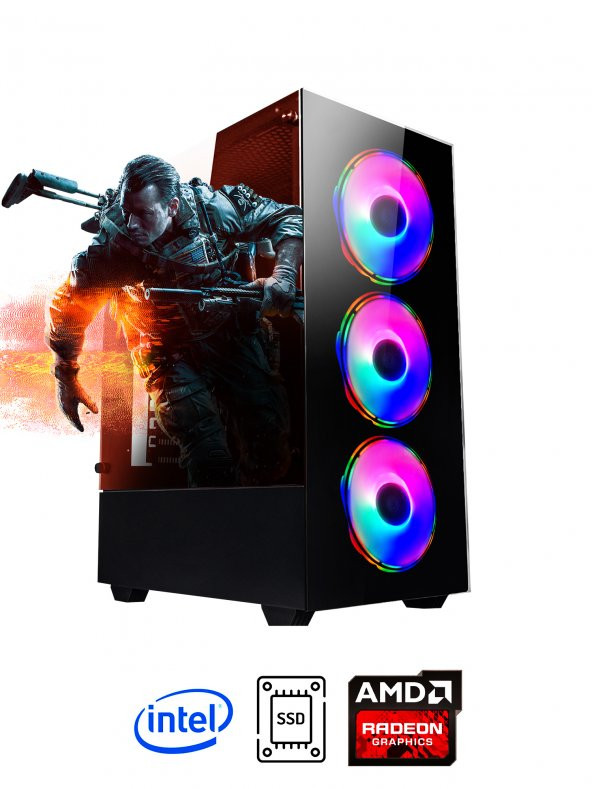 RAMTECH FULLFORCE FF315 İ5-3470 16GB RAM 256GB SSD RX580/8GB OYUNCU MASAÜSTÜ BİLGİSAYAR