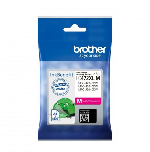 BROTHER 1500 SAYFA YUKSEK KAPASİTE KIRMIZI KARTUŞ LC472XLM