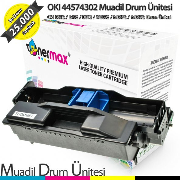 OKI 44574302 / B412 / B432 / B512 / MB472 / MB492 Muadil Drum Ünitesi 25K