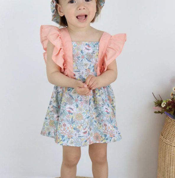 Kız Bebek Pamuklu Çıtır Bebek Elbise TF7313