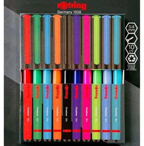 Rotring Fineliner Keçe Uçlu 10lu Kalem Seti
