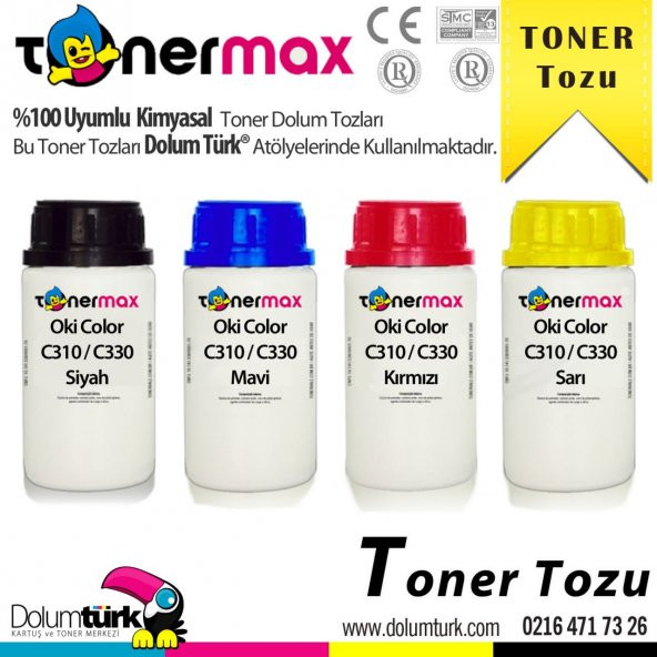 Oki C310  Toner Tozu Seti / C531 / MC362 / MC561 / MC562
