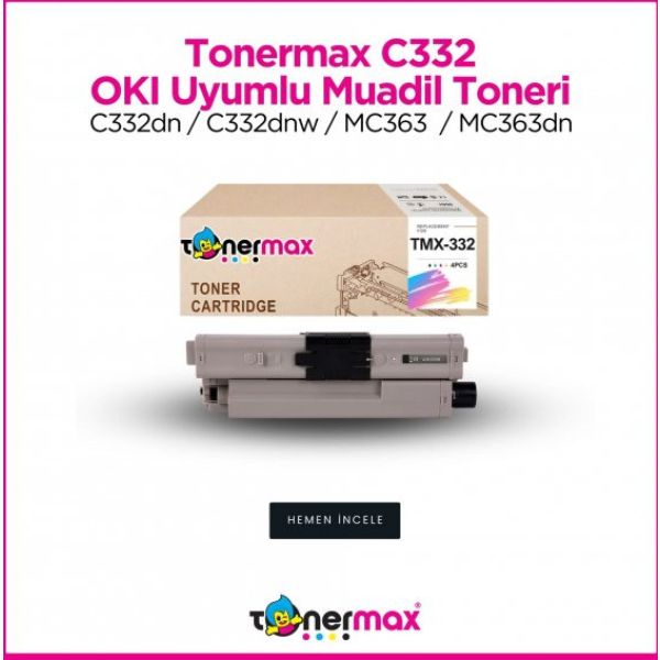 OKI MC363dnw Muadil Toner Siyah