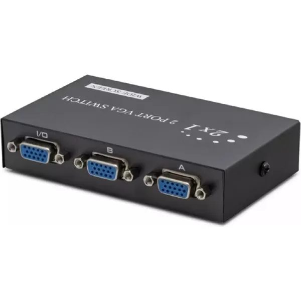 Vga Switch 54 Mhz 2 Giriş 1 Çikiş Butonlu Geçiş 2 Port HDX1280