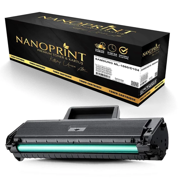 Nanoprint Samsung ML-1660 Çipli Muadil Toner /NP/D104/ML-1665/ML-1685W