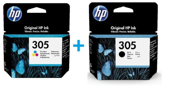 HP 305 Renkli ve Siyah 2'li Set Kartuş