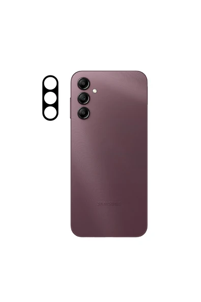 Samsung Galaxy A34 Kamera Lens Koruyucu Siyah Çerçeveli Korunaklı (3D K.C) Siyah