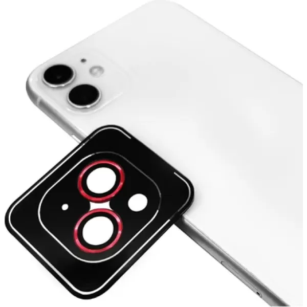Apple iPhone 12 Safir Kamera Lens Koruyucu (KOLAY TAKMA APARATLI) CL-11 Gümüş