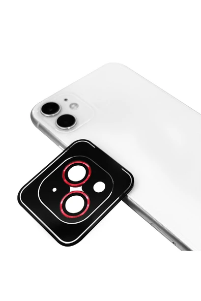 Apple iPhone 12 Safir Kamera Lens Koruyucu (KOLAY TAKMA APARATLI) CL-11 Gümüş
