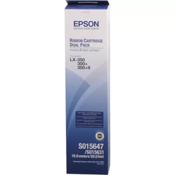 Epson S015647BA  LX-300-350 2'li Paket Şerit