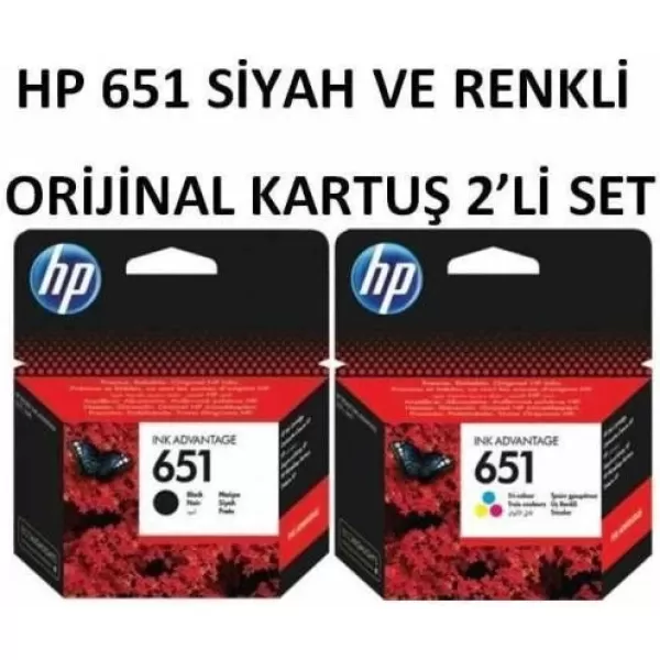 Hp 651 Siyah Ve Renkli Kartuş Kartuş