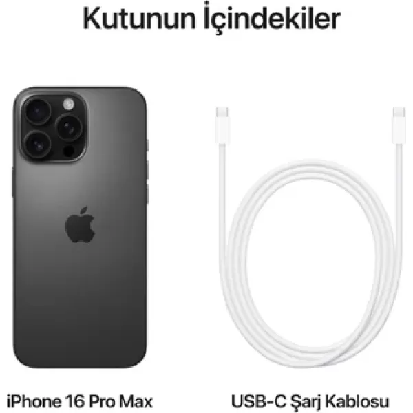 Apple iPhone 16 Pro Max 256GB Siyah Titanyum