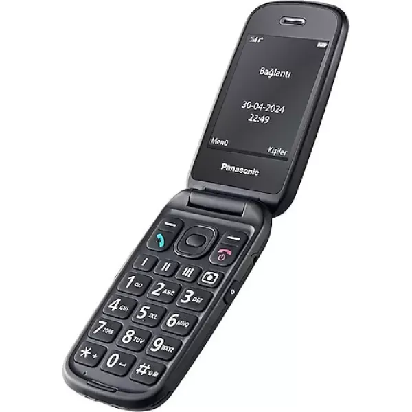 Panasonic KX-TU550EXB Katlanabilir Renkli Ekran 4g Tuşlu Cep Telefonu Siyah (2 Yıl Türkiye Distribütör Garantili) Siyah