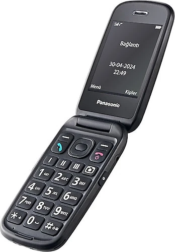 Panasonic KX-TU550EXB Katlanabilir Renkli Ekran 4g Tuşlu Cep Telefonu Siyah (2 Yıl Türkiye Distribütör Garantili) Siyah