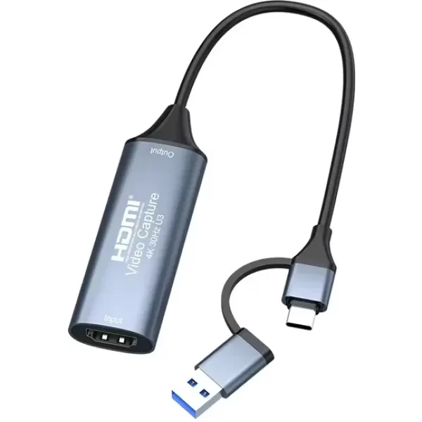 4K 1080P USB 2.0 HDMI USB C TO TYPE-C ADAPTÖRÜ İLE YAKALAMA KARTI