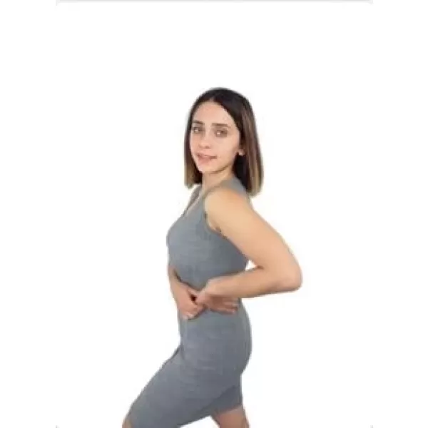 Bkgiyim Triko Kısa Elbise Gri S