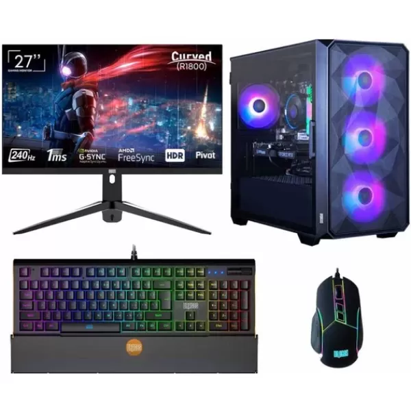 Dragos DRx6005 i5 13400F 16GB Ram 512GB M.2 NVMe SSD 8GB RTX4060Ti 27 İnç 240Hz Curved Oyuncu Bilgisayarı